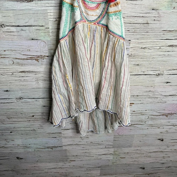 Anthropologie Floreats Itzel Embroidered Spaghetti Strap Halter Cropped Top 8 - Picture 4 of 10